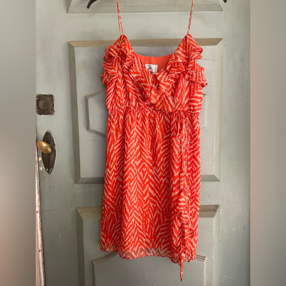 Milly Tangerine Silk luxe dress Size 6